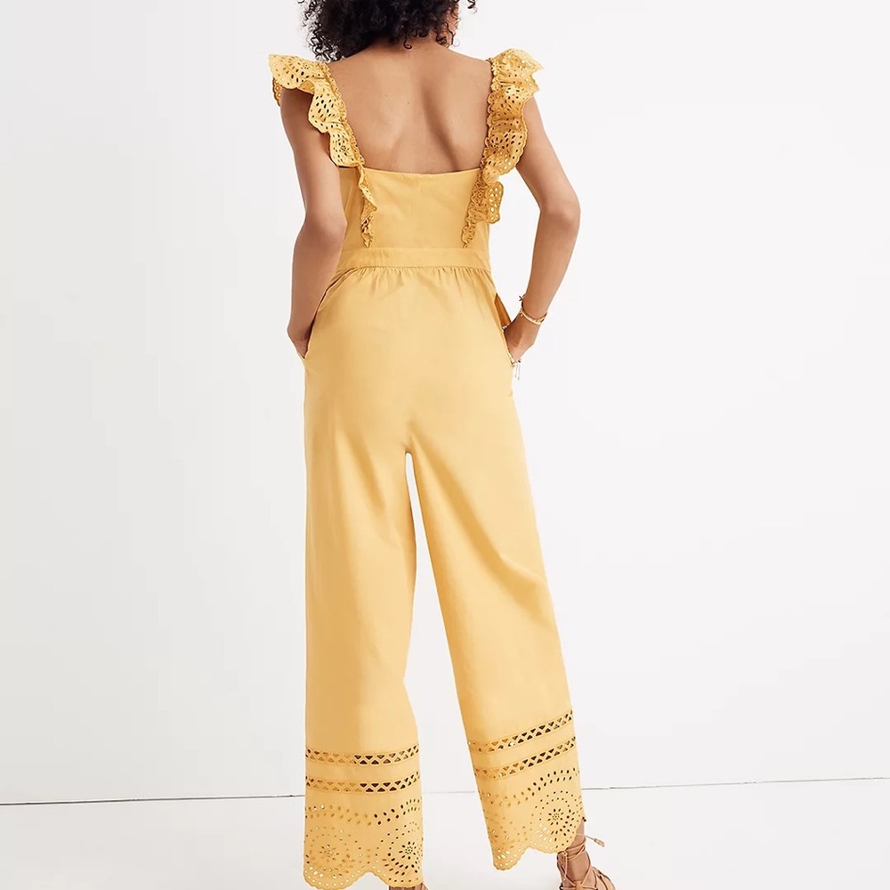 Madewell Eyelet Frilled-Strap Jumpsuit - Picture 3 of 6